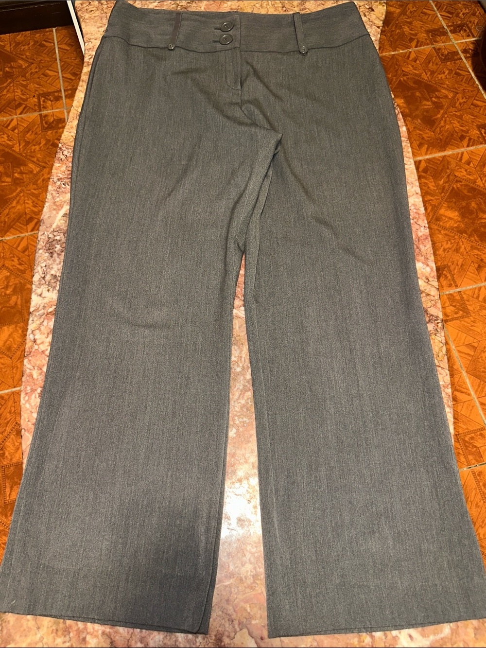 Dalia womens Charcoal Wide-Leg Dress Pants